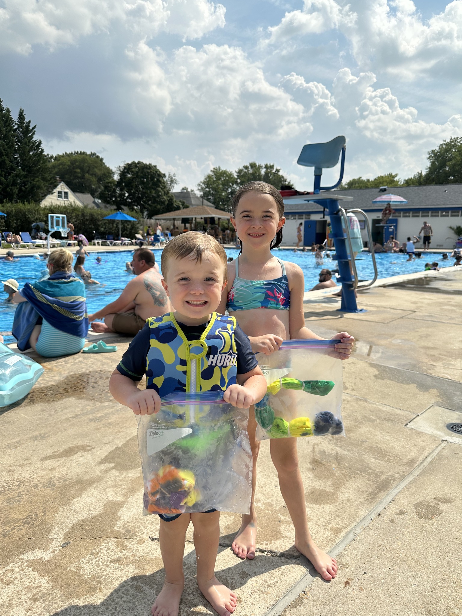 Kids playing pool games